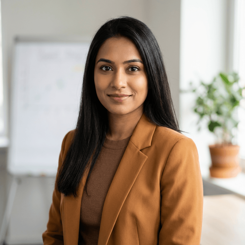 Priya Sharma, boutique owner, in her shop